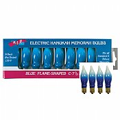 Blue Flame Menorah Bulbs -  9 Bulbs per Sleeve