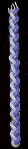 Large Blue & White Havdalah Candle - Round