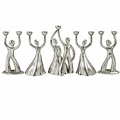 Collectible Joyous Family Menorah 5 Die-Casted Metal Figurines