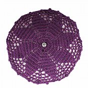 Hand Crochet Ladies Head Covers with Hidden Comb - Purple