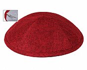 Deluxe Linen Kippot with Optional Imprint - Burgandy