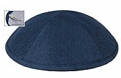 Deluxe Linen Kippot with Optional Imprint - Navy