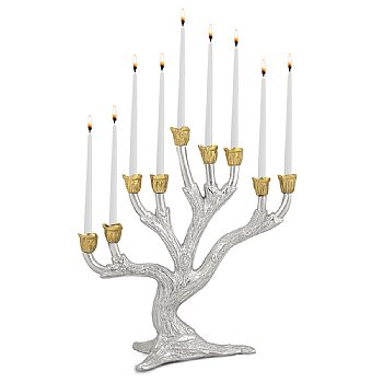 Exquisite Olive Tree Menorah