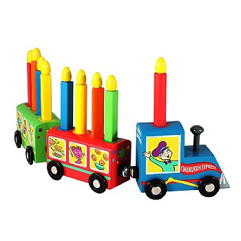 Educational Wooden Kiddie Menorah Train