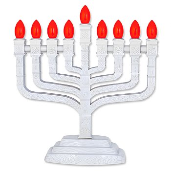 White LED/USB Menorah Orange Bulbs