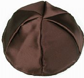 Satin Kippot with Optional Personalization - Brown