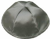 Satin Kippot with Optional Personalization - Dark Grey