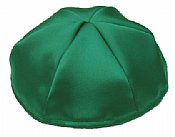 Satin Kippot with Optional Personalization - Kelly Green