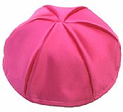 Satin Kippot with Optional Personalization - Hot Pink