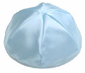 Satin Kippot with Optional Personalization - Light Blue