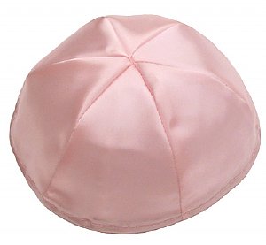 Satin Kippot with Optional Personalization - Light Pink