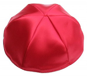 Satin Kippot with Optional Personalization - Red