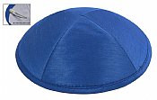 Raw Silk Imprinted Kippot - Royal