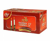Standard White Shabbat Candles - Box of 72
