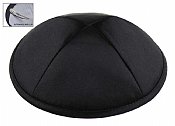 Deluxe Imprinted Satin Kippot - Black