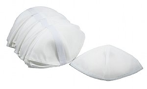 White Unlined Shul Kippot Bulk Pack of 144