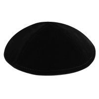 Velvet Lined Kippot - Black