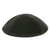 Velvet Lined Kippot - GREY