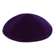Velvet Lined Kippot - Purple