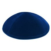 Velvet Lined Kippot - Royal Blue