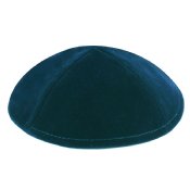 Velvet Lined Kippot - Teal