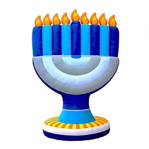 Giant Menorah Inflatable Decor - Indoor/Outdoor 11' Tall