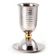 Stainless Steel Kiddush with Tray