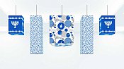 Hanukkah Square Lantern Decoration Ceiling Mount 5 Set