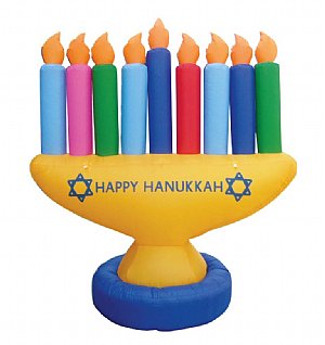 Menorah Indoor/outdoor Inflatable Decoration - 7' Feet