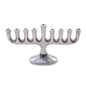 Aluminum Sleek Modern Menorah