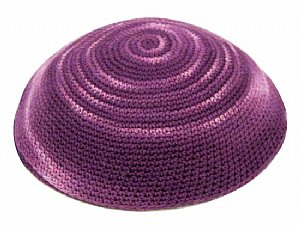 Knit Kippot - Pink/Purple/Lavender