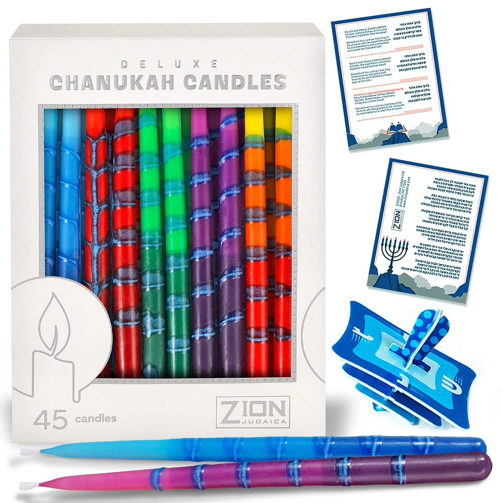Dripeed Premium Hand Made and Decorated Hanukkah Candles - Dripped in Luxury ...